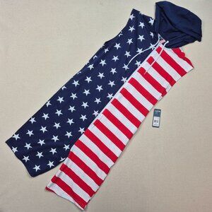 Freedom 76 USA Flag Hooded Romper July 4th Independence Day Sz S NEW W/O TAGS!!!